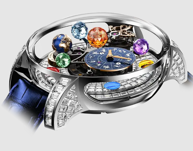 (image for) Jacob & Co astronomia solar zodiac ZODIAC BAGUETTE WHITE GOLD Replica Watch AS910.30.BD.BD.A